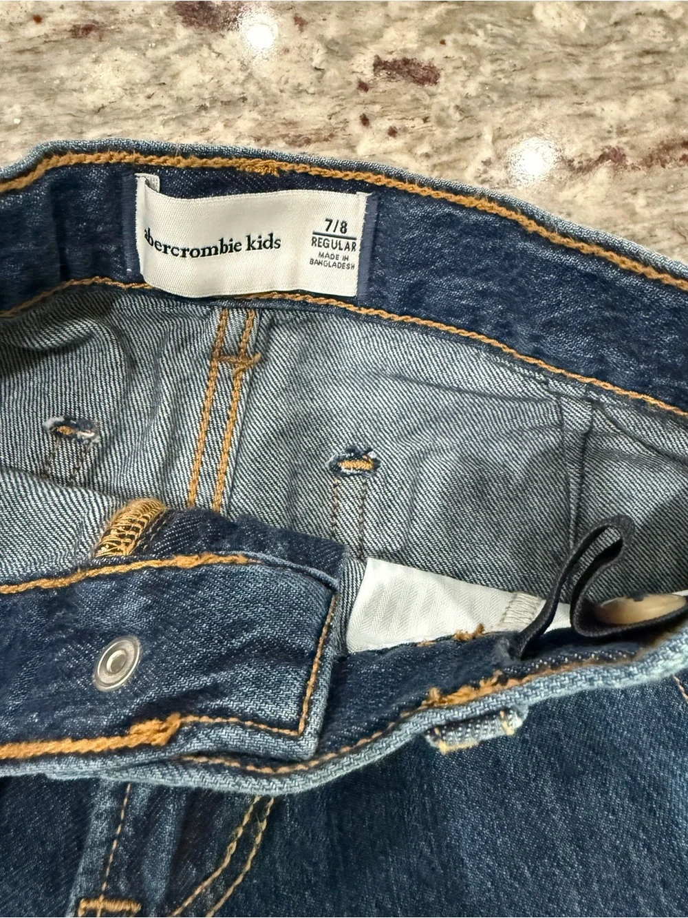 abercrombie kids Blue Denim Cargo Shorts
